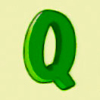 Зеленая картежная Q