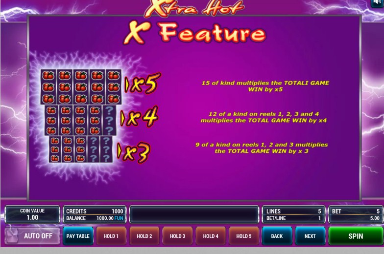 игровой автомат xtra hot